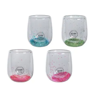 Drinkglas Dubbelwandig Glitters (assorti)