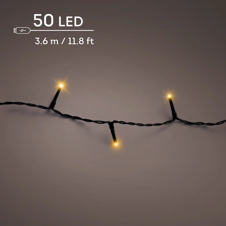 Duracharge Basic Twinkle - 50 LED Klassiek Warm (USB oplaadbaar) - afbeelding 3