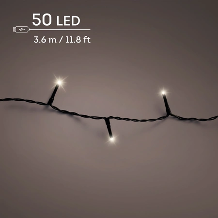 Duracharge Basic Twinkle - 50 LED Warm Wit (USB oplaadbaar) - afbeelding 3
