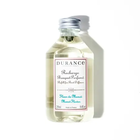 Durance Monoï Flower Navulling – 250 ml – Geurstokjes & Diffuser