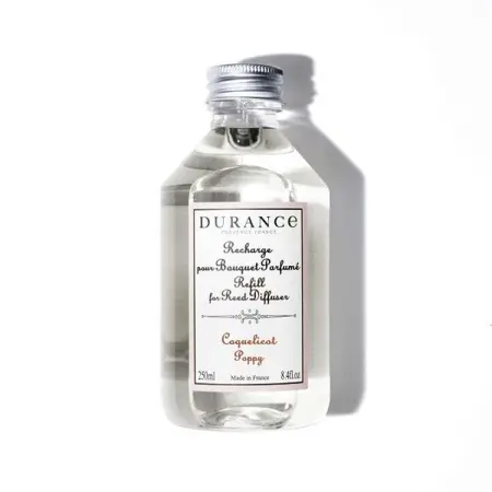 Durance Coquelicot Navulling – 250 ml – Geurstokjes / Diffuser