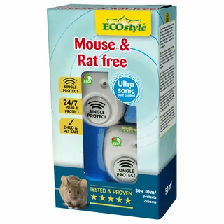 ECOstyle Mouse & Rat free - Ultrasone Ongedierteverjager - 30+30