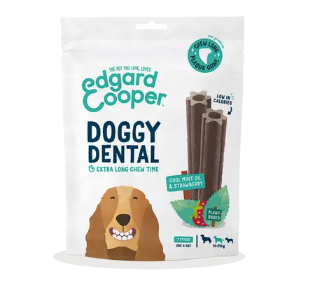 Edgard & Cooper - Doggy Dental Aardbei en Mint Middel