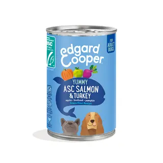 Edgard & Cooper - Hond Blik Adult Zalm & Kalkoen 400g - afbeelding 1