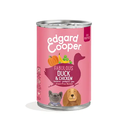 Edgard & Cooper - Hond Blik Puppy - Eend & Kip 400g