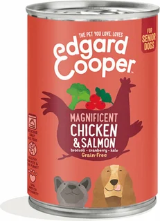 Edgard & Cooper - Hond Blik Senior Kip&Zalm 400g - afbeelding 1