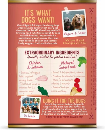 Edgard & Cooper - Hond Blik Senior Kip&Zalm 400g - afbeelding 2