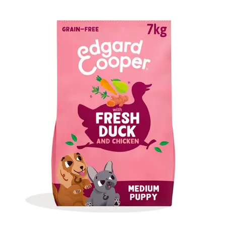 Edgard & Cooper - Hond Brok Puppy Verse Eend & Kip 7kg - afbeelding 1