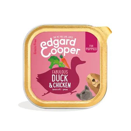 Edgard & Cooper - Hond Kuipje Puppy Eend & Kip 150g - afbeelding 1