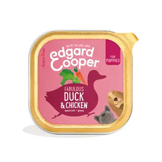 Edgard & Cooper - Hond Kuipje Puppy Eend & Kip 150g - afbeelding 1