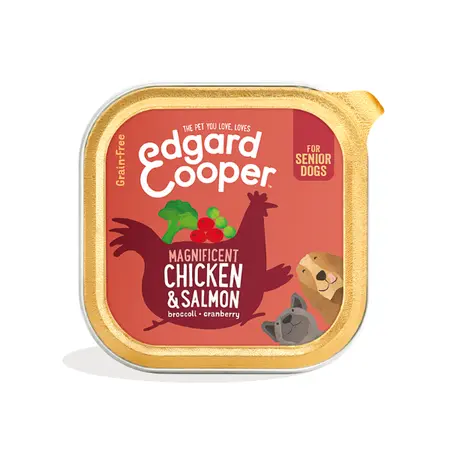 Edgard & Cooper - Hond Kuipje Senior Kip & Zalm 150g - afbeelding 1