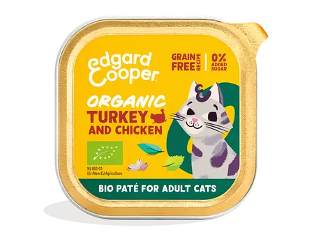 Edgard & Cooper - Kat Adult Pate Biologische Kalkoen en Kip 85g - afbeelding 1