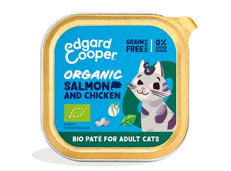 Edgard & Cooper - Kat Adult Pate Biologische Zalm en Kip 85g - afbeelding 1