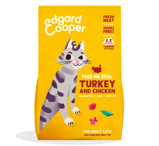Edgard & Cooper - Kat Brok Kalkoen en Kip 325g - afbeelding 1