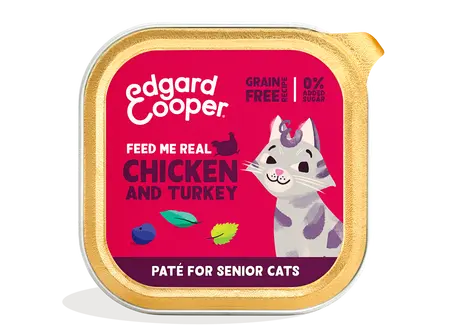 Edgard & Cooper - Kat Senior Pate Kip en Kalkoen 85g - afbeelding 1