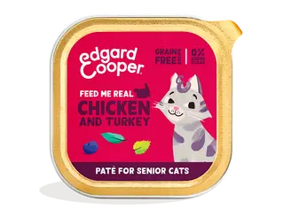 Edgard & Cooper - Kat Senior Pate Kip en Kalkoen 85g - afbeelding 1