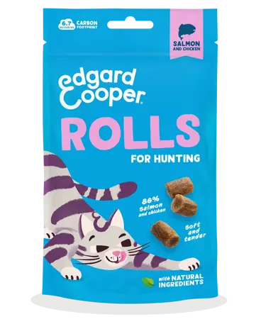 Edgard & Cooper - Kattensnack Rolls Zalm/Kip 45g - afbeelding 1
