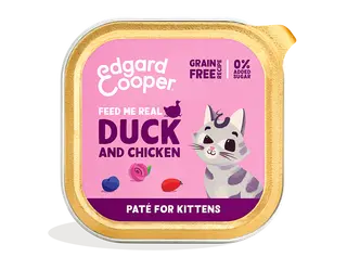 Edgard & Cooper - Kitten Pate Eend en Kip 85g - afbeelding 1
