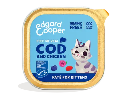 Edgard & Cooper - Kitten Pate Kabeljauw en Kip 85g - afbeelding 1