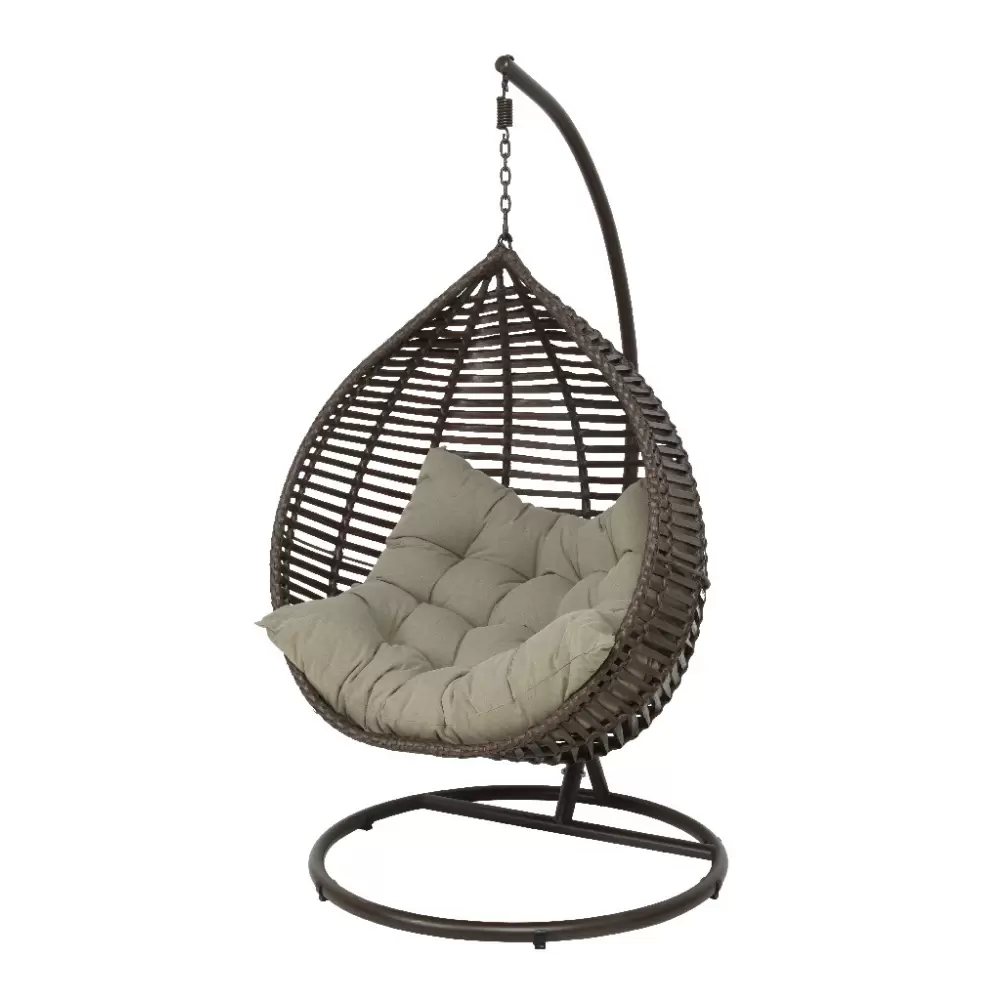 Trouw ik heb dorst overloop Egg Chair Hangstoel Amadora - Bruin