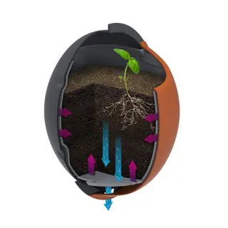 Eggologic Planter Pod Stone Gray - verticaal tuinieren - afbeelding 5