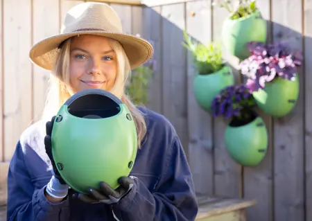 Eggologic Planter Pod Tuscan Green - verticaal tuinieren - afbeelding 3