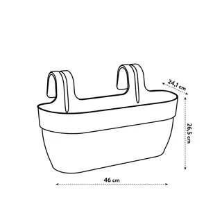 Elho Hangpot Vibia Campana Easy Large Antraciet - afbeelding 3
