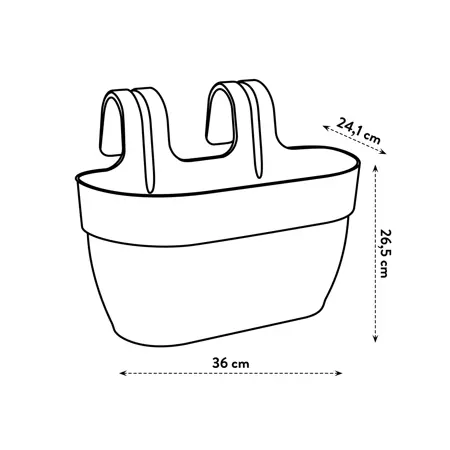 Elho Hangpot Vibia Campana Easy Medium Antraciet - afbeelding 5