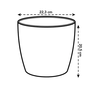 Elho - Pot Brussels Rond D22cm Wit - afbeelding 2