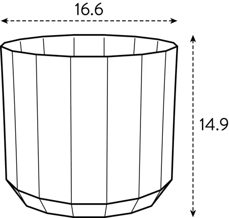 Elho Pot Facet D17cm Amandelroze - afbeelding 5