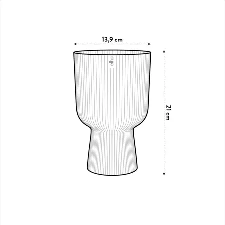 Elho - Pot Vibes Fold Coupe D14cm Linnen Wit - afbeelding 4