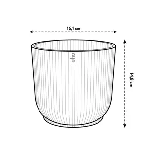 Elho - Pot Vibes Fold D16 cm - Antraciet - afbeelding 5