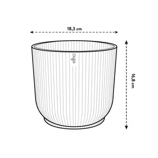 Elho - Pot Vibes Fold D18 cm - Antraciet - afbeelding 5