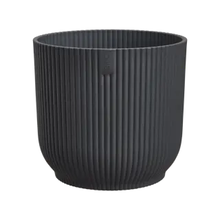 Elho - Pot Vibes Fold D22 cm - Antraciet - afbeelding 1