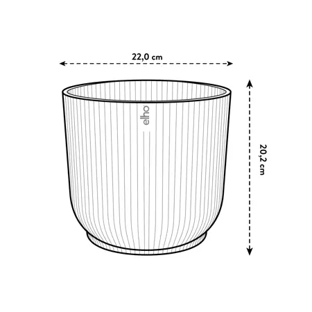Elho - Pot Vibes Fold D22 cm - Linnen Wit - afbeelding 4
