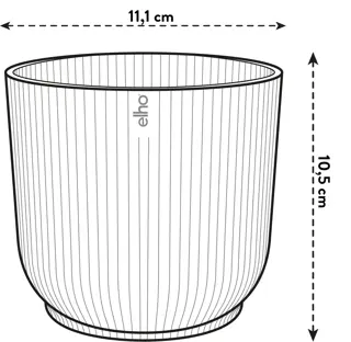 Elho - Pot Vibes Fold Mini D11 cm - Antraciet - afbeelding 5