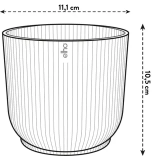 Elho - Pot Vibes Fold Mini D11 cm - Linnen Wit - afbeelding 6