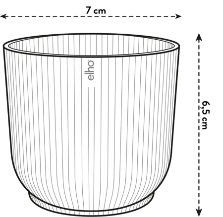 Elho - Pot Vibes Fold Mini D7 cm - Linnen Wit - afbeelding 6