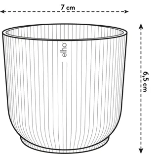 Elho - Pot Vibes Fold Mini D7 cm - Linnen Wit - afbeelding 6