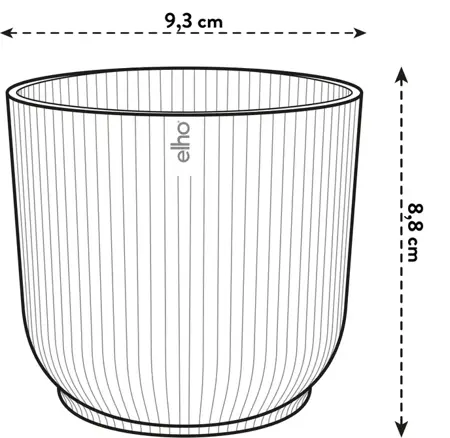 Elho - Pot Vibes Fold Mini D9 cm - Antraciet - afbeelding 3
