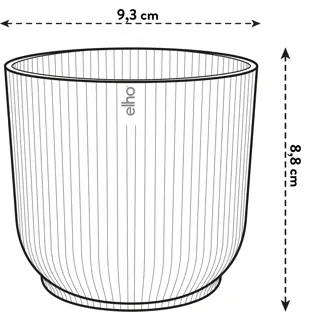 Elho - Pot Vibes Fold Mini D9 cm - Linnen Wit - afbeelding 6