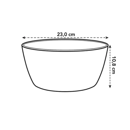 Elho - Schaal Brussels D23cm Antraciet - afbeelding 2
