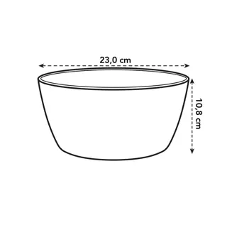 Elho - Schaal Brussels D23cm Antraciet - afbeelding 2