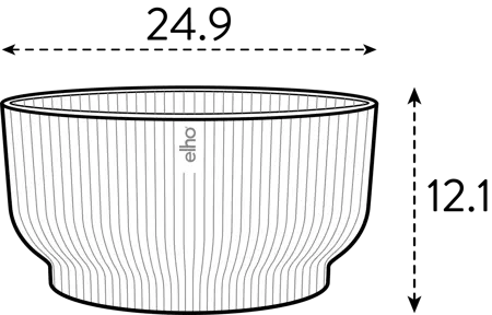 Elho Schaal Vibes Fold - D25cm - Linnen Wit