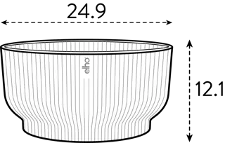 Elho Schaal Vibes Fold - D25cm - Linnen Wit