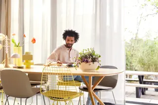 Elho Schaal Vibes Fold - D25cm - Linnen Wit - afbeelding 5