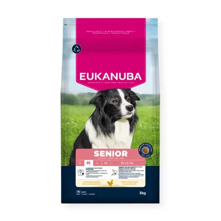 Eukanuba Hondenbrokken Senior Middelgrote Rassen - Kip 3 kg - afbeelding 1
