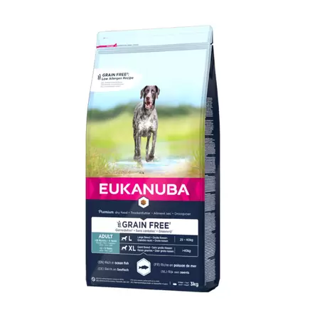 Eukanuba Hondenvoer Grain Free Adult Large - Ocean Fish 3kg