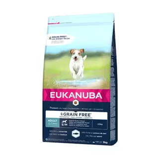 Eukanuba Hondenvoer Grain Free Adult Small/Medium - Ocean Fish 3kg