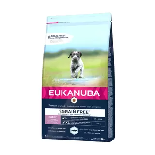 Eukanuba Hondenvoer Grain Free Puppy & Junior Large - Ocean Fish 3kg